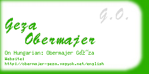 geza obermajer business card